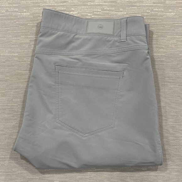 Peter Millar Crown Crafted Golf Pants Mens 40x32 Gray Performance Straight - Picture 1 of 14